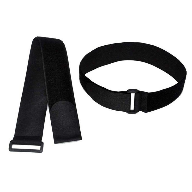 HUAPX Fastening Hook and Loop Cable Straps,10Pack Black Self-Adhesive Cable Ties,Nylon Securing Straps with Buckles,Adjustable and Reusable Cinch Straps for Cords Organized and Tidy(1" x 24") - Image 2